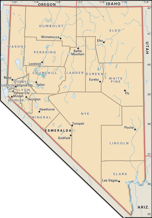 Nevada County Map